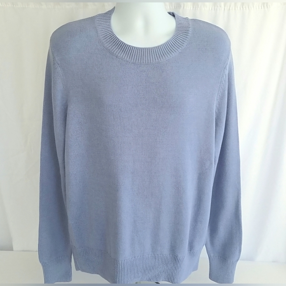 BP Men's Crew Neck Long Sleeve Knit Purple Impress Sweater Size Large